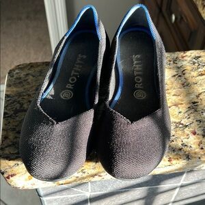 Rothy's Black Flats Comfortable Slip-On 8.5